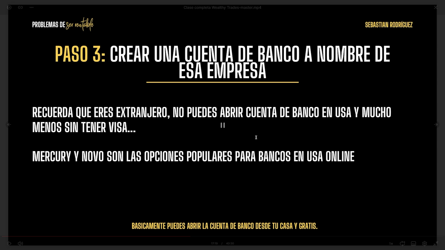 Curso Problemas de Ser Rentable - Sebastián Rodríguez Sensei Wealthy Trades 📙📈