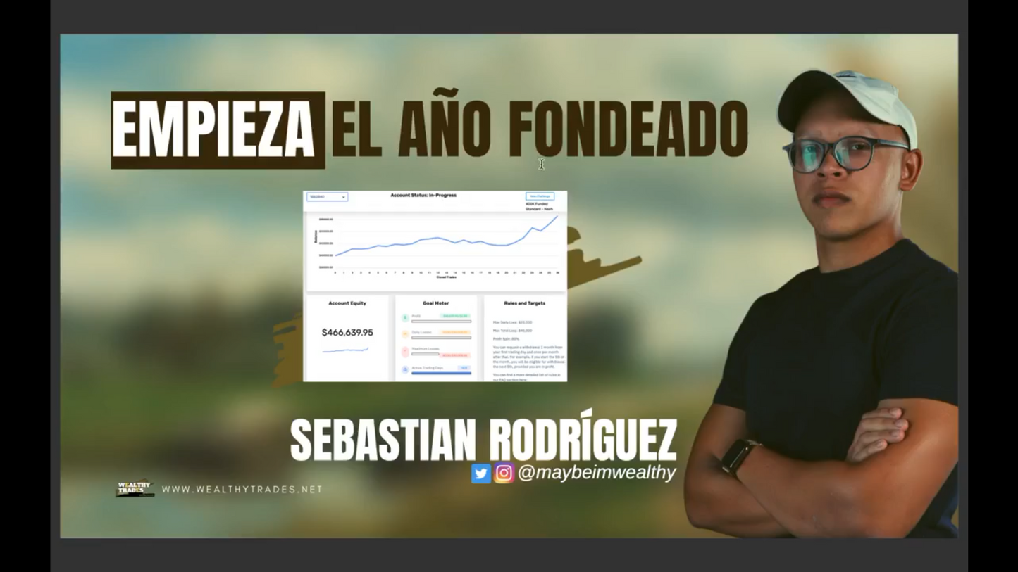 Curso Mitad del Año Fondeado - Sebastián Rodriguez Sensei Wealthy Trades 📙📈