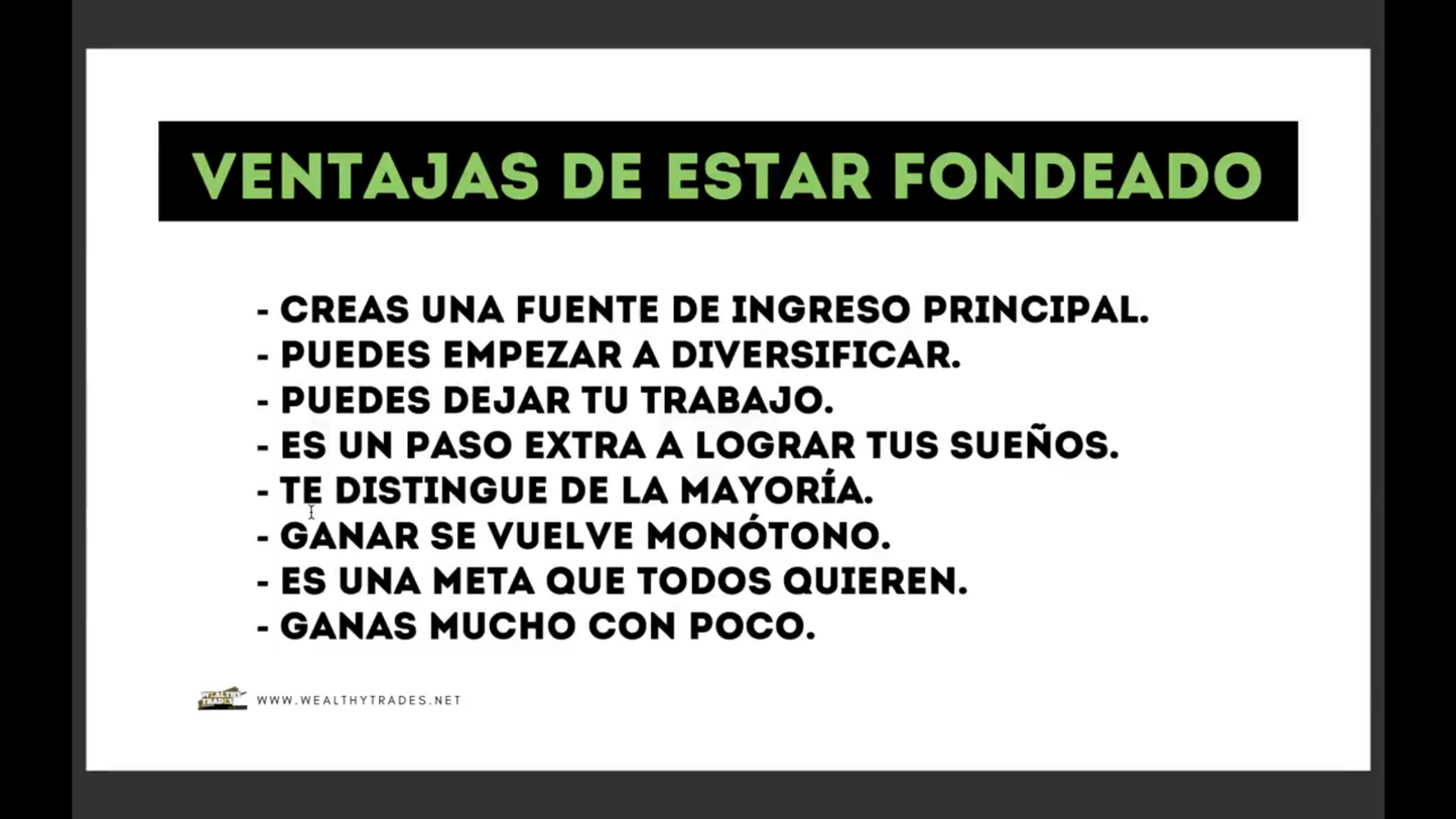 Curso Mitad del Año Fondeado - Sebastián Rodriguez Sensei Wealthy Trades 📙📈