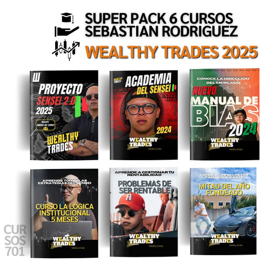 Mega Pack 6 Cursos Sebastián Rodríguez "Sensei" - Academia Wealthy Trades 📙📈