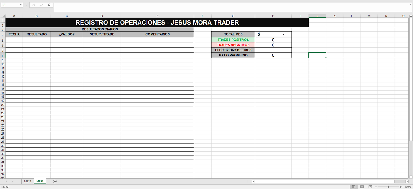 Curso Jesús Mora Trader - Estrategia J + Bitácora (Octubre 2024) 📘📈