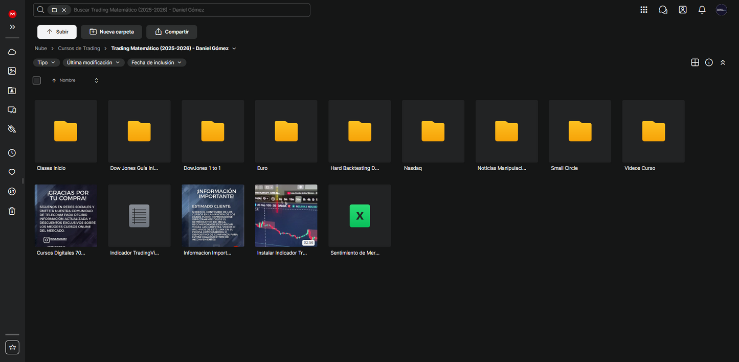 Curso Daniel Gómez - Trading Matemático (2025/2026) 📘📈