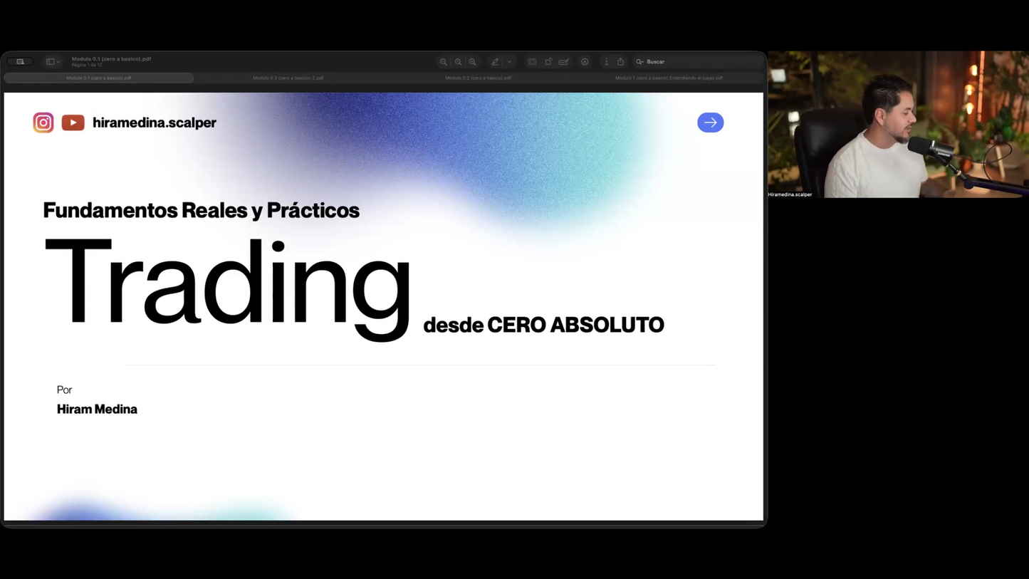 Curso Hiram Medina - Retiro Intensivo de Trading ESR2 (Junio 2026) 📙📈