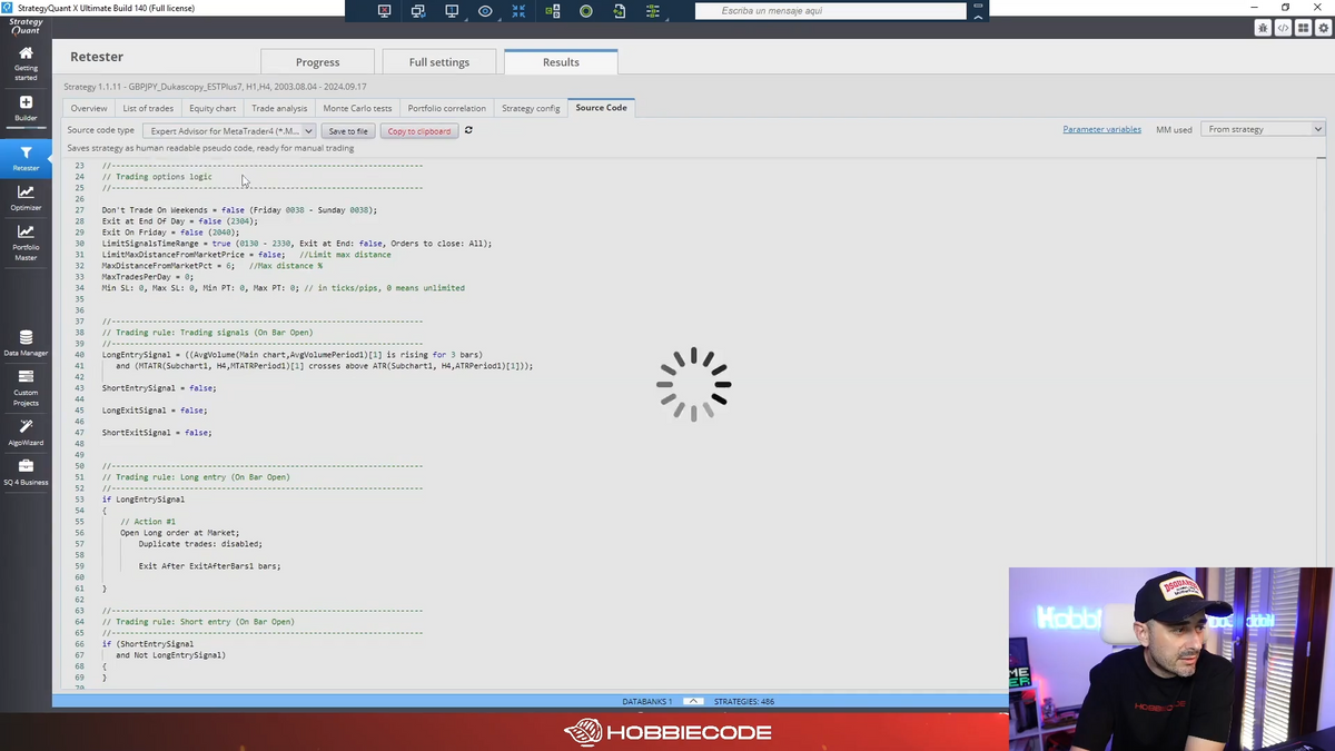 Curso Hobbiecode 2026 + StrategyQuant V.144 - Ramón Ruiz