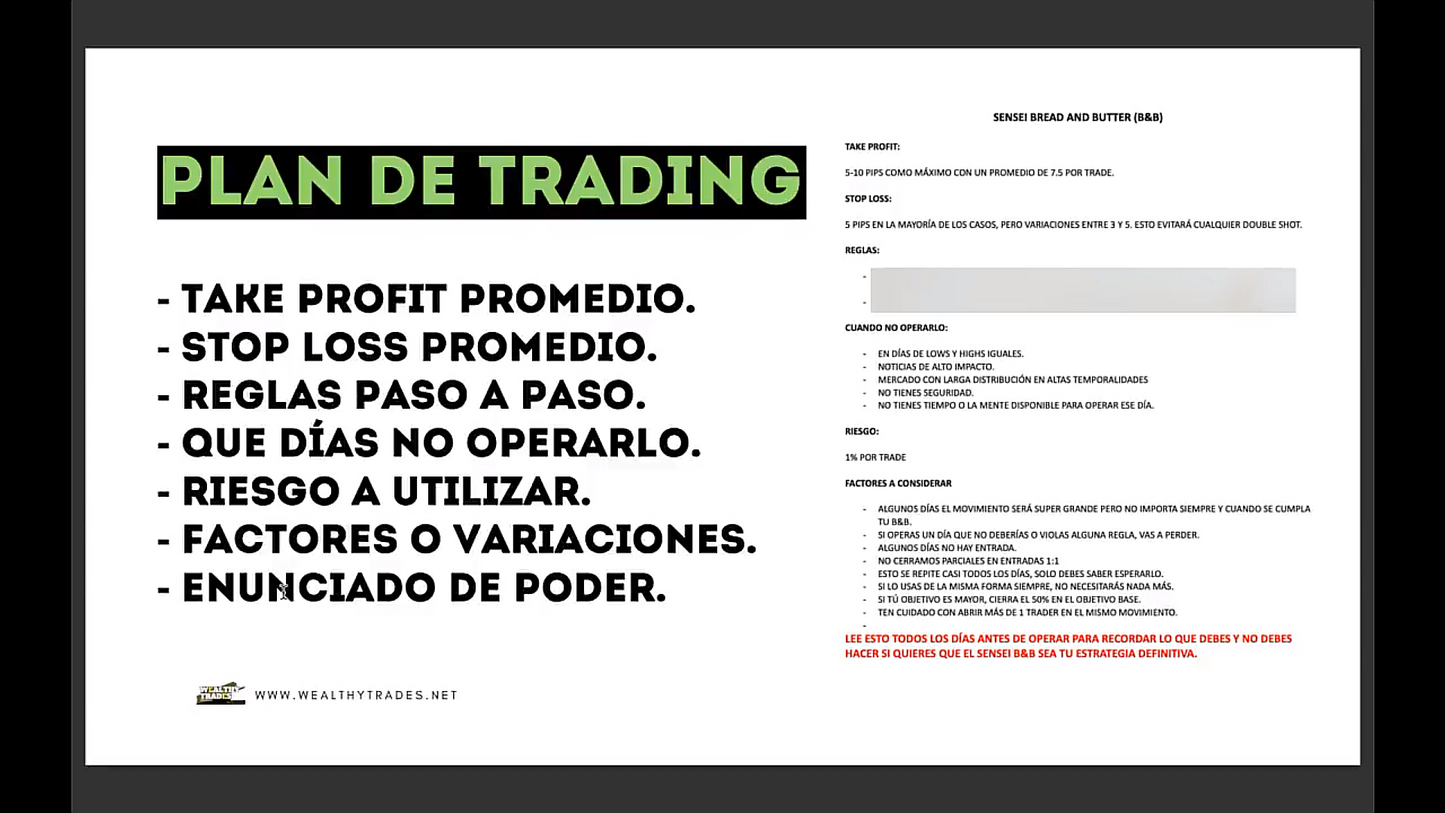 Curso Mitad del Año Fondeado por Sebastián Rodriguez Wealthy Trades 📙📈