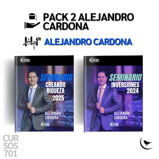 Pack 2 Cursos Alejandro Cardona - Seminario Creando Riqueza y Seminario de Inversiones📘📈