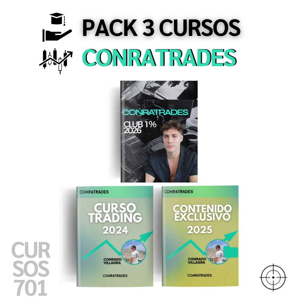 Pack 3 Cursos Conratrades (Conrado Villagra) - Club del 1% 2024, 2025 y 2026