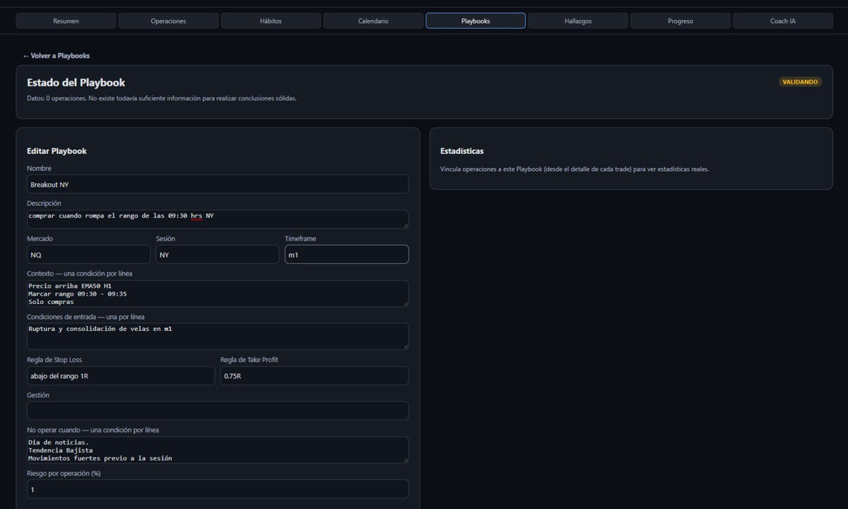EdgeForge Journal — Diario de Trading, Hábitos y Coach IA | Importa MT4/MT5 | Licencia Vitalicia