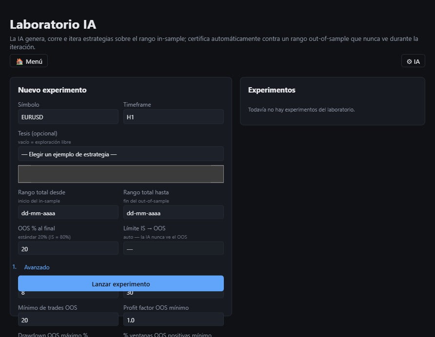 EdgeForge Backtester — Replay, Backtesting Python y Análisis IA de tus Trades | Prueba gratis 7 Días