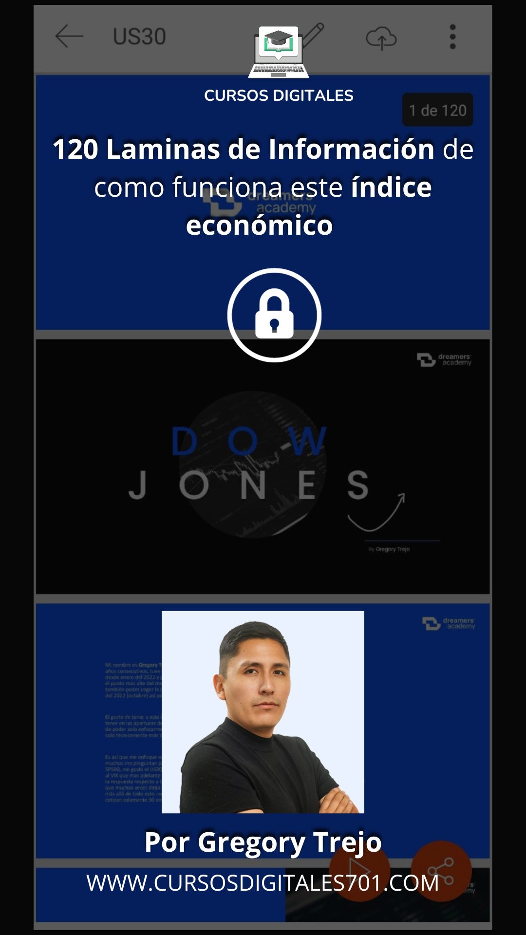 PDF US30 "Dow Jones" Gregory Trejo Academia Dreamers 📘📈