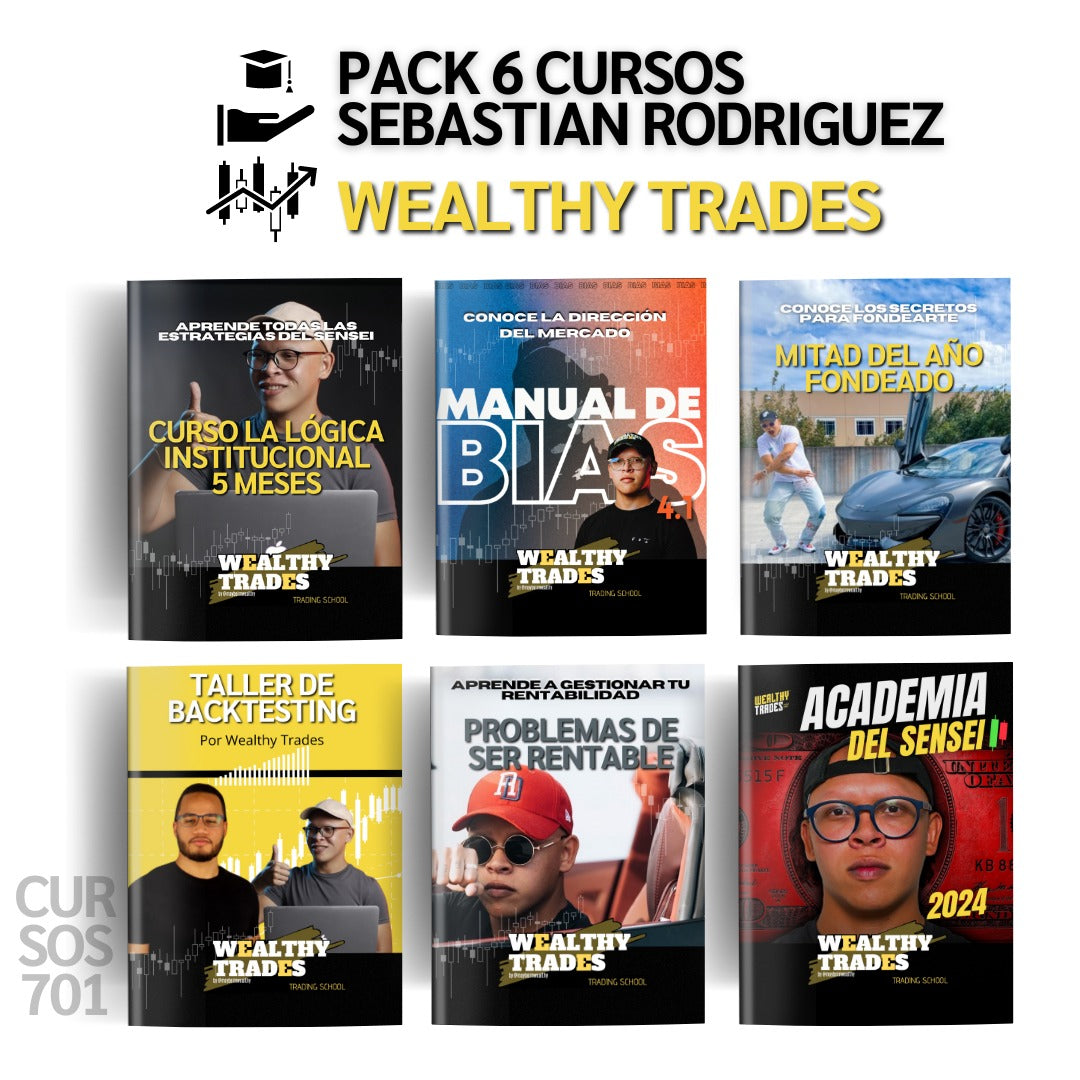 Mega Pack 6 Cursos Sebastián Rodríguez "Sensei" - Academia Wealthy Trades 📙📈